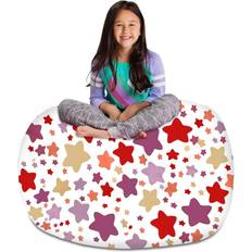 Posh Creations Stuffable Kids Stuffed Animal Storage Bean Bag Chair Cover