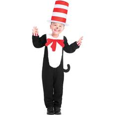 Smiffys Kids Cat in the Hat Jumpsuit