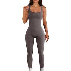 OQQ Women Yoga Jumpsuits Workout Ribbed One Shoulder One Piece Sport  Jumpsuits : : Clothing, Shoes & Accessories
