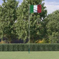 Flagg & Tilbehør vidaXL Italien flag og flagstang 6,23