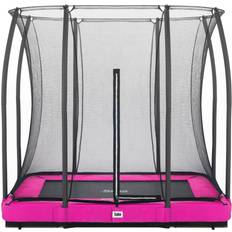 Trampoline Salta Trampoline Comfort Edition Ground- rechteckig 214 x 153cm Schutzrand Pink