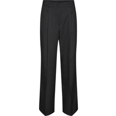 Noisy May High Waisted Straight Fit Pants - Black