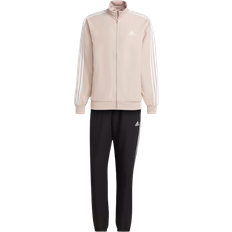 Beige - Herren Jumpsuits & Overalls Adidas 3-Stripes Woven Tracksuit - Wonder Taupe/Black