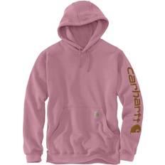 Carhartt Men's Loose Fit Midweight Logo Sleeve Graphic Hoodie - Foxglove