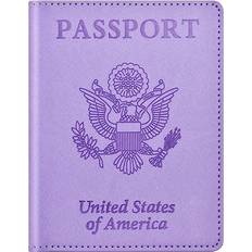 Passport Covers Eoehro Passport & Vaccine Card Holder - Purple