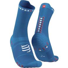 Compressport Pro Racing V4.0 Run High Socks Unisex - Pacific Blue/Deco Rose