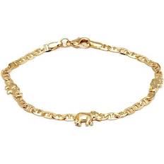 Barzel Marina Elephant Anklet - Gold