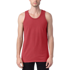 Red - Unisex Tank Tops Hanes Originals Garment Dyed Tank Top Unisex - Crimson Fall