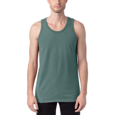 Cotton - Unisex Tank Tops Hanes Originals Garment Dyed Tank Top Unisex - Cypress Green