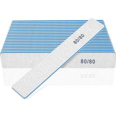 BLESWIN Nail Files 80/80 Grit 12-pack