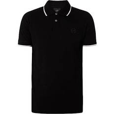 Polo Shirts Armani Exchange Men's Double Stripe Polo Shirt - Black