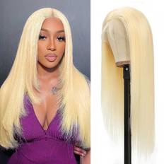 Blonde Extensions & Wigs Neeamy 13x4 Straight HD Lace Front Wig 22 inch #613 Blonde