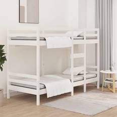 Senger vidaXL white, 90 Solid Wood Pine Twin Sleeper Loft Base Bunk Bed