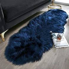 Ashler Home Deco Faux Fur Yellow, Black, White, Blue, Brown, Beige, Gray, Green, Turquoise, Pink, Red 24x72"