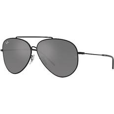 Ray-Ban Aviator Reverse Black Frame Silver Lenses 59-11