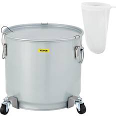 VEVOR Cooking Equipment VEVOR Fryer Grease Bucket 10.6 Gal. Coated Carbon Steel Oil Filter Pot Transport Container with Lid Lock Clip Nylon Filter Bag