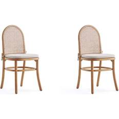 Chairs Manhattan Comfort Set of 2 Paragon Cream Kitchen Chair