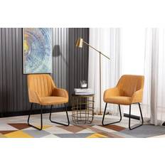 Yellow mid century chair Vanity Mid-Century Modern