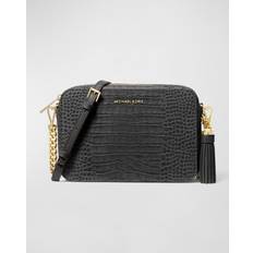 MICHAEL Michael Kors, Bags, Michael Kors Ginny Med Logo Debossed Pebbled  Leather Crossbody Bag