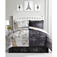 Polyester Bed Linen FairField Square Collection Paris Bed Linen Black, White, Gold (259.1x228.6)