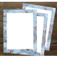 Great Papers Winter Candy Cane Christmas Letterhead White/Blue/Red 50/Pack 2021115