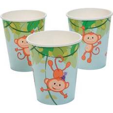Fun Express 1st birthday zoo paper cups, party supplies, 8 pieces
