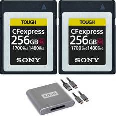 Sony 256 GB Memory Cards Sony 256GB TOUGH CEB-G Series CFexpress Type B Memory Cards with Card Reader