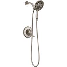 Shower Systems Delta Faucet Linden Dual-Function Shower Gray