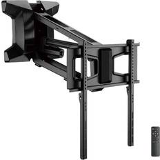 Pull down tv mount Monoprice electric above fireplace mantel pull-down tv mount 37"-80"