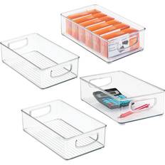 Small plastic box mDesign Small Plastic Office Container Bins Storage Box