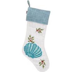 National Tree Company Stockings National Tree Company HGTV Collection Shell Stocking