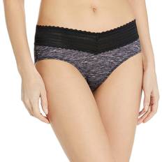 Warner's No Pinching No Problems Dig Free Lace Hipster - Charcoal Heather Print