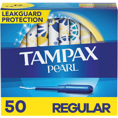 Menstrual Protection Tampax Pearl Regular Tampons Unscented 50-pack