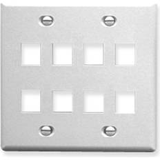 Twilight Switches & Motion Detectors ICC IC107FD8WH 8 Port Face White 2-Gang