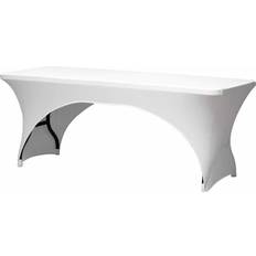 Weiß Tischdecken & Stoffservietten Perel Rechteckige Stretch Tischdecke Weiß