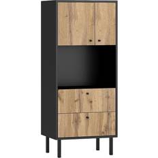 High Black / Natural Sideboard 57x135cm