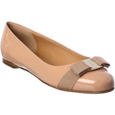Silver - Women Low Shoes Ferragamo Varina Patent Leather Ballet Flats Pink