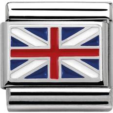 Edelstahl - Herren Charms & Anhänger Nomination Composable Classic Link Great Britain Charm - Silver/Multicolor
