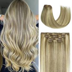 Honsoo Clip In Hair Extensions 12 inch Blonde