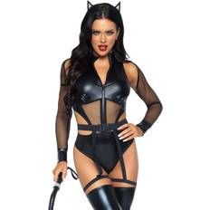 Leg Avenue Sexy Criminal Kitty Costume for Women Black