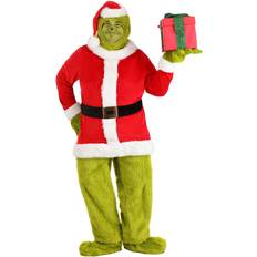 Elope Dr. Seuss Grinch Santa Open Face Costume Plus Size