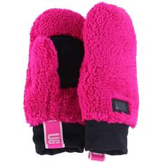 UGG Logo Tape Sherpa Mittens - Neon Pink