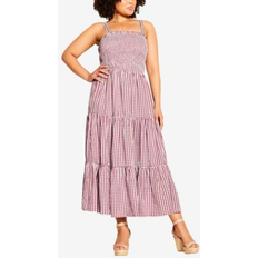 City Chic MAXI GINGHAM Roseberry Gingham Roseberry Gingham