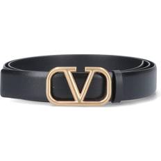 Valentino by Mario Valentino Dolly Leather Belt - Black - Medium