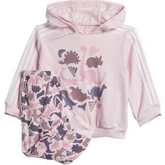 Adidas Infant Dino Camo Allover Print French Terry Jogging Suit - Bliss Pink/White