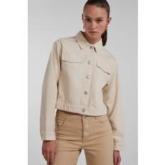 Weiß Jacken Pieces Female Jeansjacke PCTESSIE