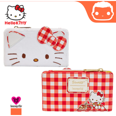 Loungefly Sanrio Hello Kitty Gingham Flap Wallet - Red/White