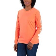 Carhartt Women's Workwear Long Sleeve Logo Tee Orange