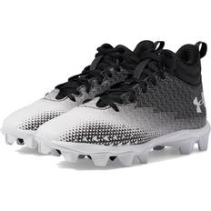 Under Armour Kids' Spotlight Franchise Mid RM Football Cleats, Boys' Black/White