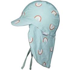 Elastan UV-Hüte Sterntaler Schirmmütze mit Nackenschutz Regenbogen grün
